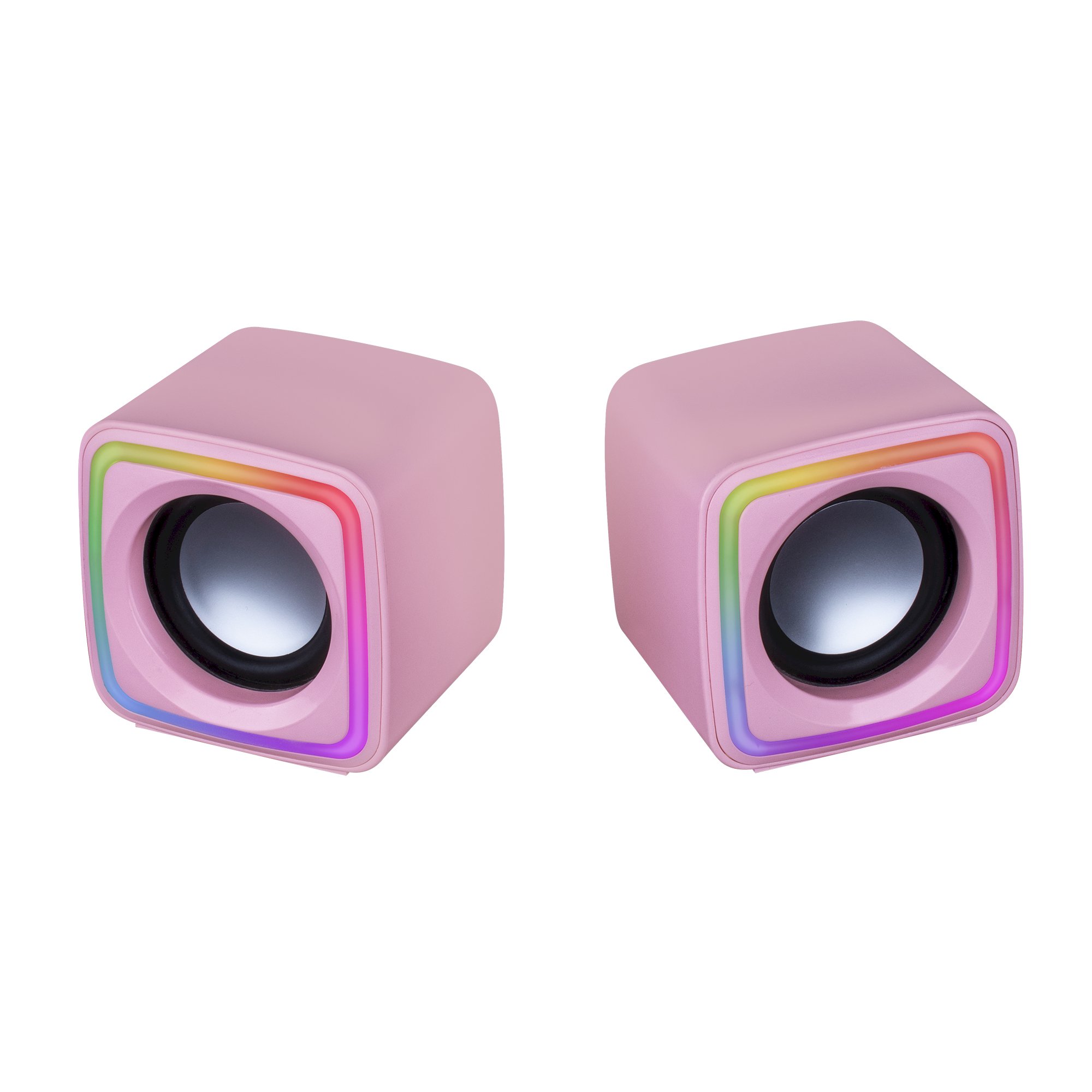 Mars Gaming MSCUBEP Компактные RGB игровые колонки 8W DSP / розовые (MSCUBEP)