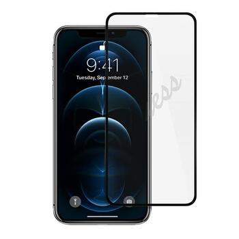 Guess GUSPP12MSLTR Vintage Magic Logo Tempered Glass Aizsargstikls Pilnam Ekrānam Apple iPhone 12 / 12 Pro (GUSPP12MSLTR)