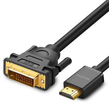 UGREEN HD106 Cable HDMI-DVI (24+1) Кабель HDMI-DVI 1m Двунаправленный (1080P@60Hz) / чёрный (UG-30116)