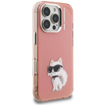 Karl Lagerfeld IML Aquarelle Choupette & Logo Защитный чехол для iPhone 16 Pro / розовый (KLHCP16LHMCHAQP)