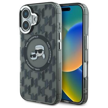 Karl Lagerfeld Hard IML Monogram Karl&Choupette Head MagSafe Case Чехол для Apple iPhone 16 (KLHMP16SHMCKMHK)