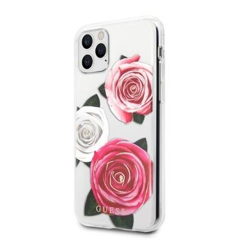 Guess GUHCN58ROSTRT Hardcase Flower Desire Защитный чехол для iPhone 11 Pro / прозрачный (GUHCN58ROSTRT)