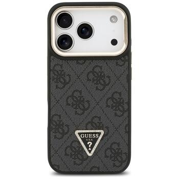 Guess 4G PU Triangle Logo & Stand Camera Magsafe Aizsargapvalks priekš iPhone 17 Pro / melns (GUHMP17LPCS4GPTK)