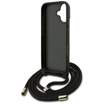 Guess 4G Big Logo Cord Stap Crossbody Защитный чехол для iPhone 17 / чёрный (GUHCP17SP4GMGCRK)