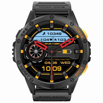 GRAVITY Смарт-часы GT24-1 GPS с силиконовым ремешком / чёрный/тёмно-синий (GT24-1)
