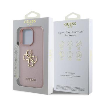 Guess PU Grained 4G Metal Logo Чехол для Apple iPhone 16 Pro (GUHCP16LPGT4MBP)