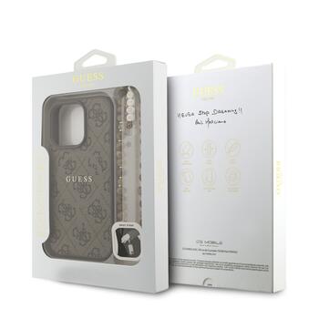 Guess PU Leather 4G Colored Ring Strap MagSafe Case Чехол для Apple iPhone 16 Pro (GUHMP16LP4GREGSW)