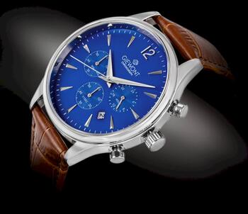 Giewont Chronograph Sapphire Наручные часы мужские GW6310-A5 / коричнево-синий (GW6310-A5)