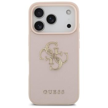 Guess Grained Big 4G & Classic Logo Case Aizsargapvalks priekš iPhone 17 Pro / rozā (GUHCP17LPGT4MBP)