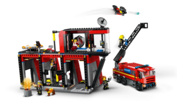 LEGO City 60414 Fire Station with Fire Truck Konstruktors (60414)