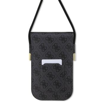 Guess PU 4G Metal Logo Script Phone Bag Сумка для телефона / чёрный (GUOWBP4SNSK)