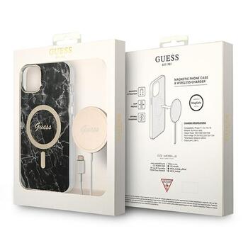 Guess Set GUBPP14SHMEACSK Case+ Charger Защитный чехол для iPhone 14 / 15 / 13 6,1