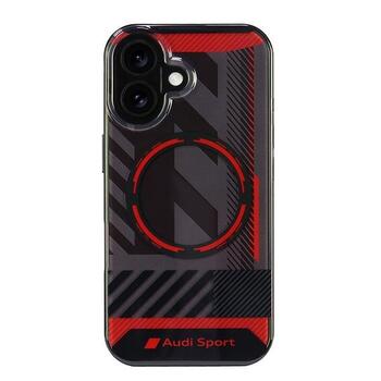 Audi IML Sport MagSafe Защитный Чехол для Apple iPhone 16 (AUS-IMLMIP16-RSQ/D2-BK)