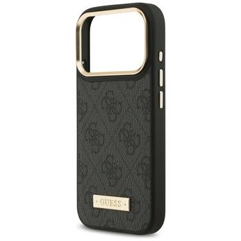 Guess 4G Logo Plate MagSafe Case Защитный чехол для iPhone 17 Pro / чёрный (GUHMP17LU4GPRK)