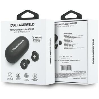 Karl Lagerfeld Saffiano Logo ENC Беспроводные наушники / чёрный (KLTWSPSALMK)