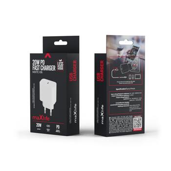 Maxlife MXTC-06 PD QC 1x USB-C 20W Адаптер (OEM0101137)