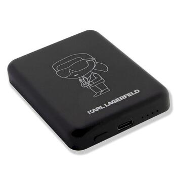Karl Lagerfeld Powerbank indukcyjnyKLPBMKIOTTGK Беспроводное зарядное устройство 5W 3000mAh Ikonik MagSafe / чёрный (KLPBMKIOTTGK)