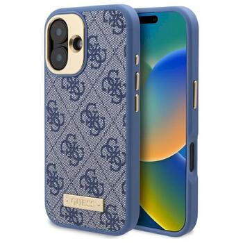Guess GUHMP16MU4GPRB Hardcase 4G Logo Plate MagSafe Защитный чехол для iPhone 16 Plus 6.7