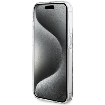 Guess GUHCP15LH4PSEGW Hardcase IML 4G Gold Stripe Aizsargapvalks priekš iPhone 15 Pro 6.1