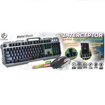 Rebeltec vadu komplekts: LED tastatūra + pele (AKKSGKLAREB00005)
