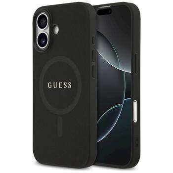 Guess Saffiano Classic Logo MagSafe Защитный чехол для iPhone 17 / чёрный (GUHMP17SPSAHMCK)