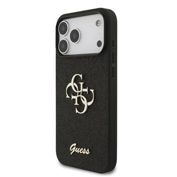 Guess PU Fixed Glitter 4G Metal Logo Case Чехол для Apple iPhone 17 Pro Max (GUHCP17XHG4SGK)