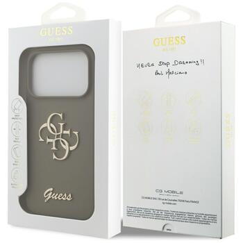 Guess Silicone Big 4G Script Case Защитный чехол для iPhone 17 Pro / коричневый (GUHCP17LSC4GSMW)