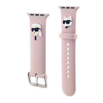 Karl Lagerfeld Karl and Choupette Head NFT Ремешек для часов для Apple Watch 42/44/45/46/49 / розовый (KLAWLSLKCNP)
