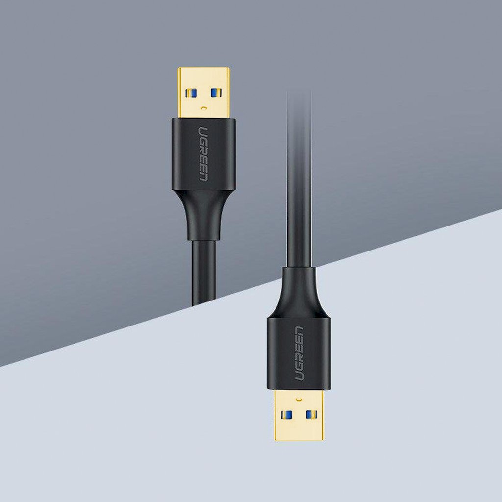 UGREEN 10371 USB kabelis USB 3.2 Gen 1 (3.1 Gen 1) 2 m USB-A 5 Gbit/s / melns, pelēks (UG-10371)