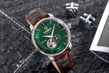 ZEPPELIN LZ120 Open Heart Automatic Vīriešu pulkstenis 8166-4 / sudraba (8166-4)