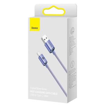 Baseus CAJY000505 Crystal Shine Series Кабель для передачи данных USB - USB-C 100W 2m / фиолетовый (CAJY000505)