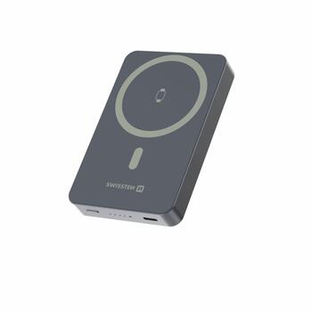 Swissten FUSION Power Bank Универсальный Внешний Аккумулятор MagSafe / Apple Watch / 10000 mAh Серебристый (22013983)