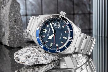 CITIZEN Marine Sporty Мужские часы AW1761-89L / серебристо-синий (AW1761-89L)