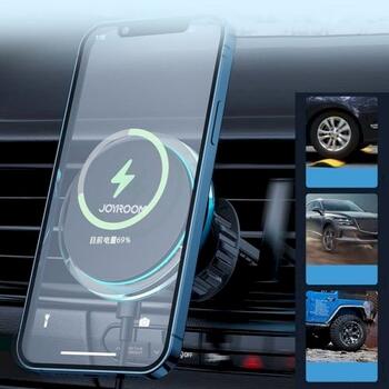 Joyroom JR-ZS291 Car Mount Wireless Charger MagSafe Air Outlet Version Magnētiskais automašīnas turētājs 15W / melns (JR-ZS291)