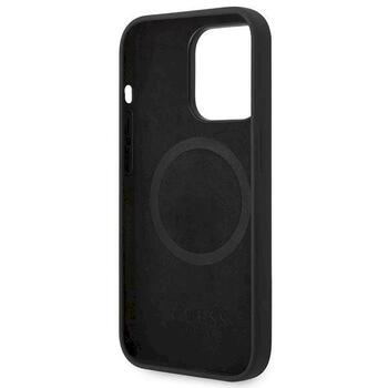 Guess GUHMP14LSBPLK Silicone Logo Plate MagSafe Защитный чехол для iPhone 14 Pro 6,1