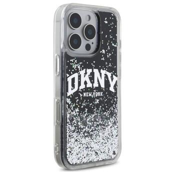 DKNY Liquid Glitter Arch Logo Защитный Чехол для Apple iPhone 16 Pro Max (DKHCP16XLBNAEK)