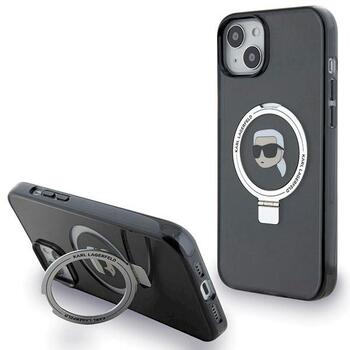 Karl Lagerfeld KLHMP15MHMRSKHK Ring Stand Karl He Aizsargapvalks priekš iPhone 15 Plus/14 Plus 6.7