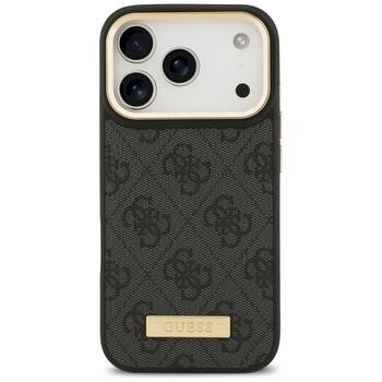 Guess 4G Logo Plate MagSafe Case Защитный чехол для iPhone 17 Pro / чёрный (GUHMP17LU4GPRK)