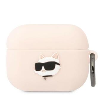 Karl Lagerfeld KLAPRUNCHP Silicone Choupette Head 3D Защитный чехол для AirPods Pro / розовый (KLAPRUNCHP)