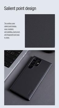 Nillkin Super Frosted PRO Magnetic Back Cover Защитный чехол для Samsung Galaxy S23 Ultra / чёрный (57983113366)