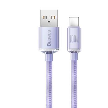 Baseus CAJY000505 Crystal Shine Series Кабель для передачи данных USB - USB-C 100W 2m / фиолетовый (CAJY000505)