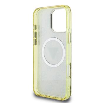 Guess IML 4G Glitter and Triangle Logo MagSafe Защитный чехол для Apple iPhone 16 Pro Max (GUHMP16XHG4PRTGW)