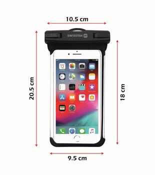 Swissten Водонепроницаемый чехол для телефонов IPX8 (SW-WATERCASE-B)