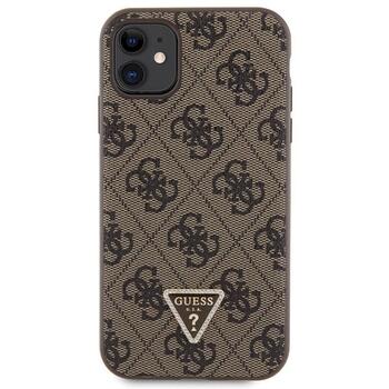 Guess GUHCN61P4TDSCPW Hardcase Crossbody 4G Metal Logo Aizsargapvalks priekš iPhone 11 / Xr 6.1