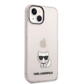Karl Lagerfeld Choupette Logo Case Aizsargapvalks priekš iPhone 14 Plus / rozā (KLHCP14MCTTRI)