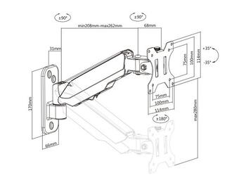 Multibrackets MB-0013 TV sienas grozāmais kronšteins televizoriem līdz 32