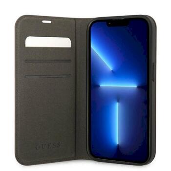 Guess GUBKP14XHG4SHW Book 4G Vintage Gold Logo Aizsargapvalks priekš iPhone 14 Pro Max 6,7