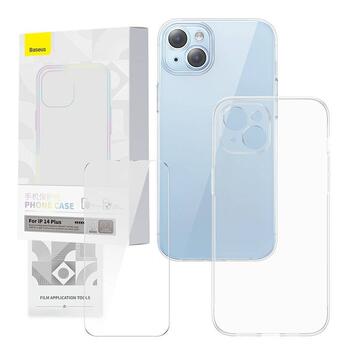 Baseus Corning Набор: прозрачный чехол и защитное стекло для iPhone 14 Plus / прозрачный (P60112202201-02)