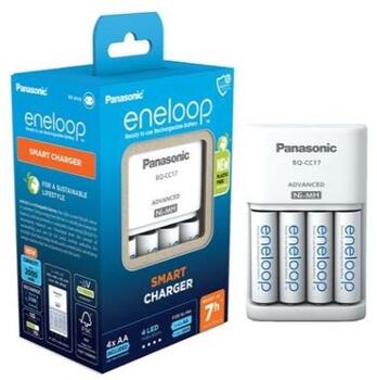 Panasonic Eneloop Smart Зарядное устройство для батареек + 4x AA 2000 mAh (K-KJ17MCD40E)
