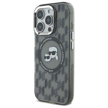 Karl Lagerfeld Hard IML Monogram Karl&Choupette Head MagSafe Case Aizsargapvalks priekš Apple iPhone 16 Pro (KLHMP16LHMCKMHK)